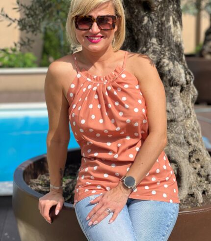 Mystic Day Póla felső / pöttyös /