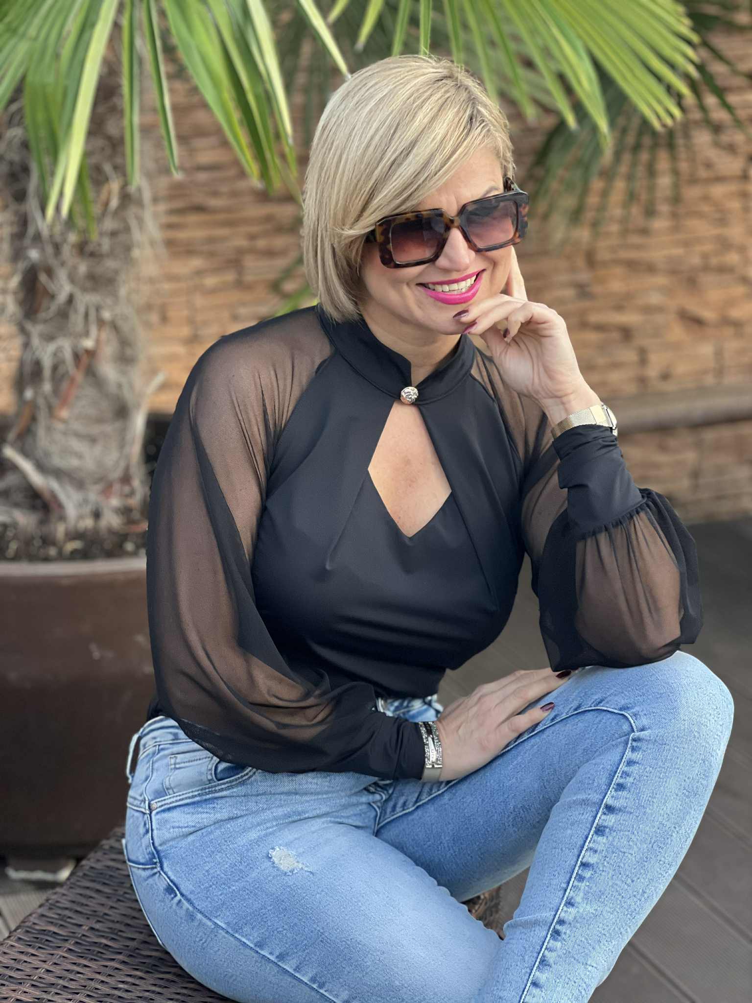 Mystic Day Penelopé Felső / fekete /