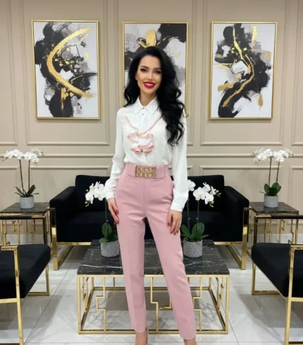 Mystic Day Yvett Blúz 4 / ekrü-púder /