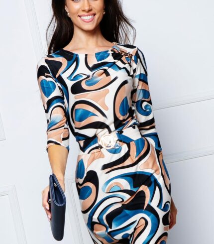 Mystic Day Hédi Midi Ruha h.u. / kék mintás /