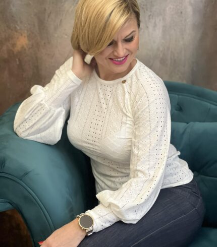 Mystic Day Raglán buggyos ujjú felső / ekrü /