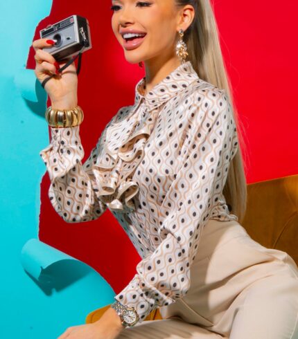 Mystic Day Yvett Blúz 4 / mintás /