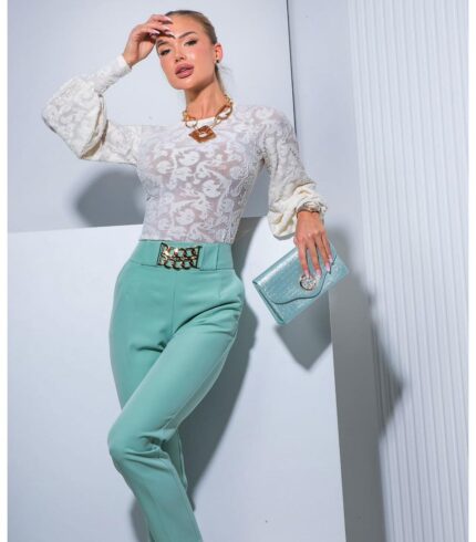 Mystic Day Judit Nadrág 3. /menta almazöld /