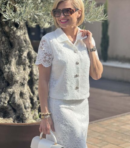 Mystic Day Csenge csipke r. u. kabát + Szoknya / fehér /