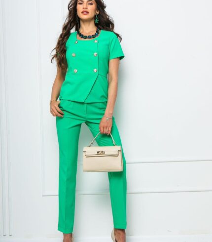 Mystic Day Boogi bélelt Zakó + Nadrág / benettonzöld /